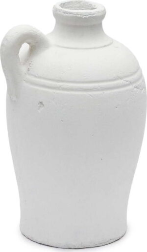Bílá terakotová váza Palafrugell – Kave Home. Cvičení