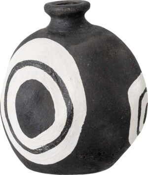 Černá dekorativní váza z terakoty Bloomingville Mika