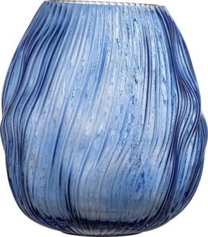 Modrá skleněná váza Leyla – Bloomingville. Cvičení