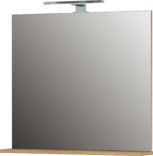 Nástěnné zrcadlo s osvětlením a s poličkou 76x75 cm Mauresa – Germania. Cvičení
