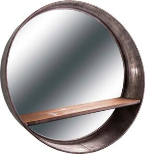 Nástěnné zrcadlo s poličkou ø 46 cm – Antic Line. Cvičení