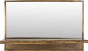 Nástěnné zrcadlo s poličkou 61x38 cm Feyza – White Label. Cvičení
