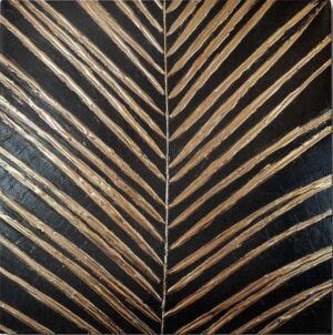 Ručně malovaný obraz 70x70 cm Palm Leaf – Wallity. Cvičení