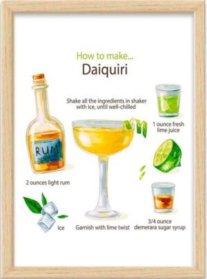 Plakát v rámu 40x55 cm Daiquiri – Wallity. Cvičení