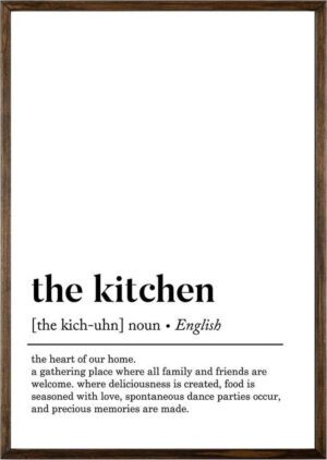 Plakát v rámu 50x70 cm Kitchen – Wallity. Cvičení