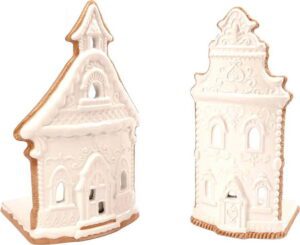 Porcelánové svícny v sadě 2 ks Gingerbread House – Ego Dekor. Cvičení
