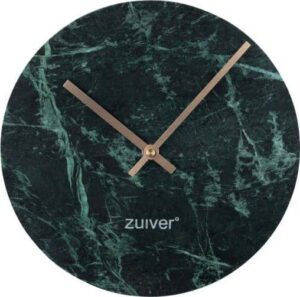 Zelené nástěnné mramorové hodiny Zuiver Marble Time. Cvičení