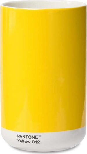 Žlutá keramická váza Yellow 012 – Pantone. Cvičení