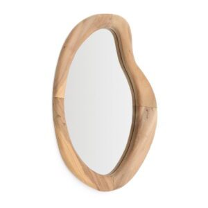 Nástěnné zrcadlo s dřevěným rámem 44x68 cm Selem – Kave Home. Cvičení