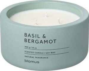 Vonná sojová svíčka doba hoření 25 h Fraga: Basil & Bergamot – Blomus. Cvičení