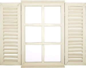 Venkovní zrcadlo s dřevěným rámem 39x59 cm Window – Esschert Design. Cvičení