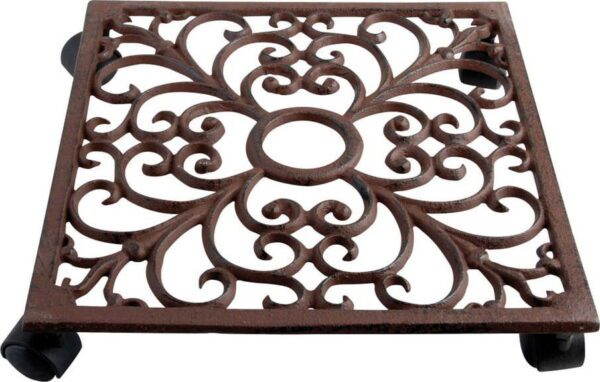 Kovový pojízdný podstavec pod květináč ø 28 cm – Esschert Design. Cvičení