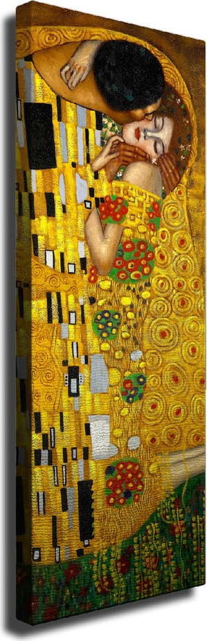 Nástěnná reprodukce na plátně Gustav Klimt The Kiss