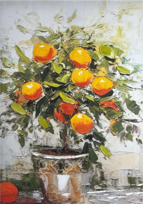 Obraz s ručně malovanými prvky 70x100 cm Oranges – Styler. Cvičení