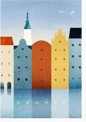 Plakát 30x40 cm Gdansk – Travelposter. Cvičení