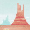 Plakát 30x40 cm Monument Valley - Travelposter. Cvičení