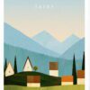 Plakát 50x70 cm Tatry – Travelposter. Cvičení