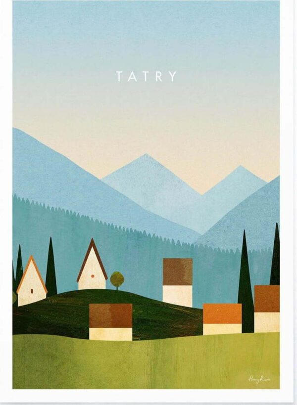 Plakát 50x70 cm Tatry – Travelposter. Cvičení