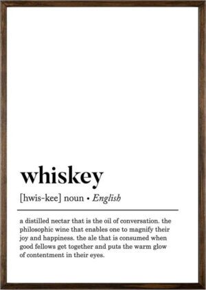 Plakát 50x70 cm Whiskey – Wallity. Cvičení