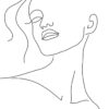 Plakát 29x41 cm Minimal Woman Face Line Art – Veronika Boulová. Cvičení