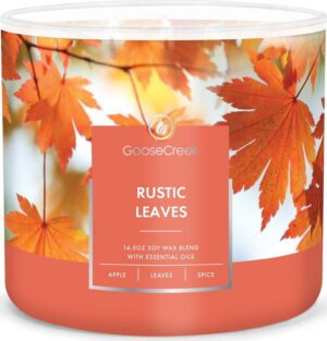 Vonná sojová svíčka doba hoření 35 h Rustic Leaves – Goose Creek. Cvičení