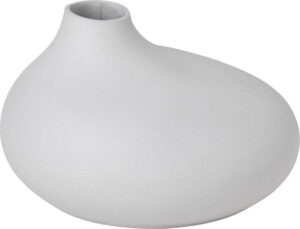 Světle šedá porcelánová váza (výška 13 cm) Nona – Blomus. Cvičení